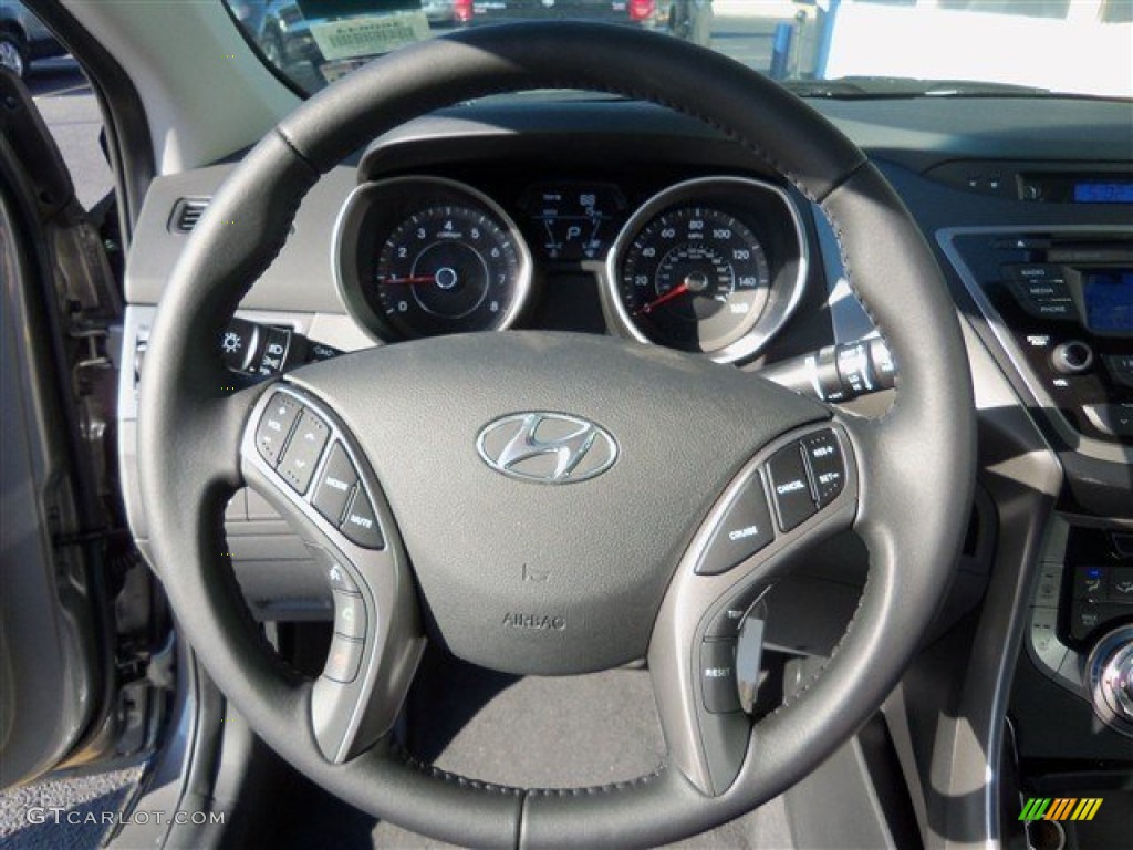 2013 Elantra Limited - Harbor Gray Metallic / Gray photo #13