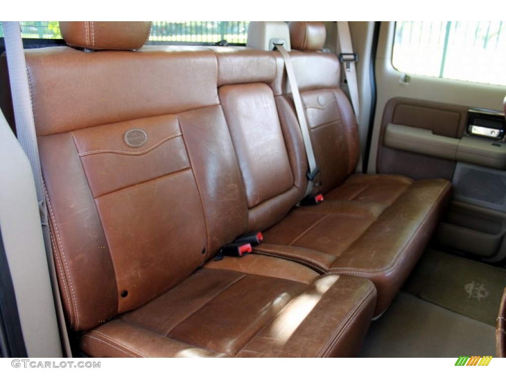 Tan/Castaño Leather Interior 2008 Ford F150 King Ranch SuperCrew 4x4 Photo #72478711