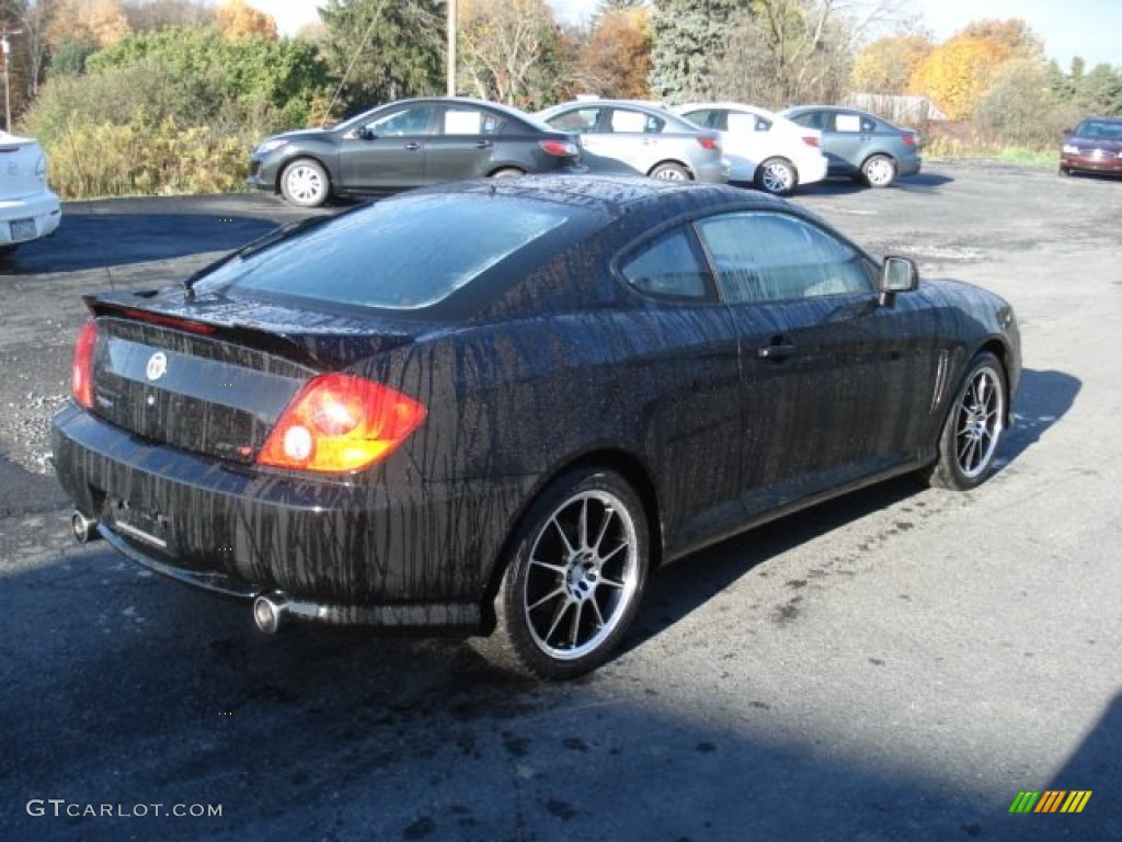 2003 Tiburon GT V6 - Jet Black / Black photo #4