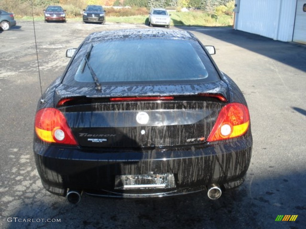 2003 Tiburon GT V6 - Jet Black / Black photo #5