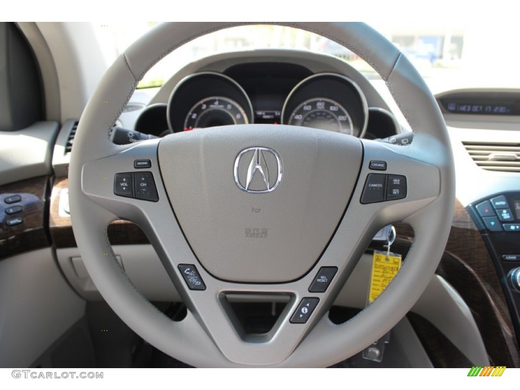 2013 Acura MDX SH-AWD Graystone Steering Wheel Photo #72481454