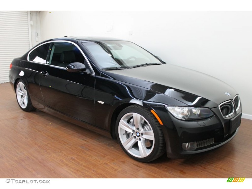 2008 3 Series 335i Coupe - Jet Black / Black photo #2