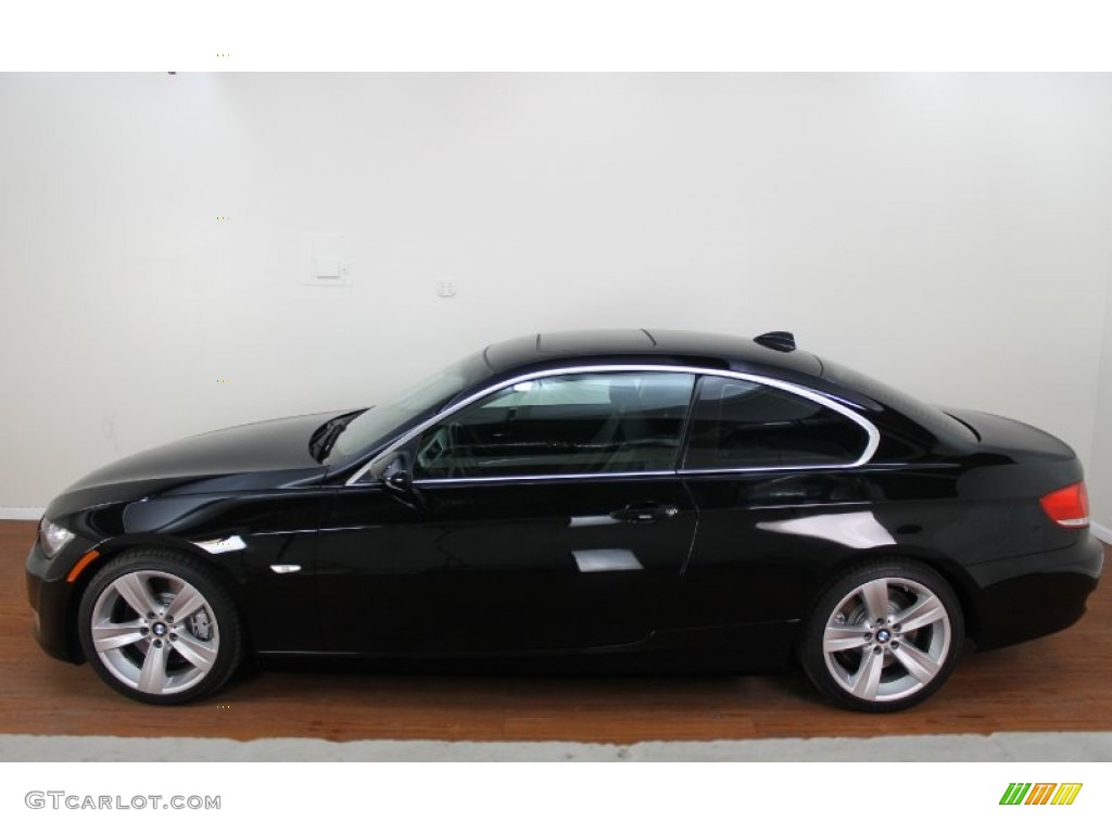 2008 3 Series 335i Coupe - Jet Black / Black photo #6