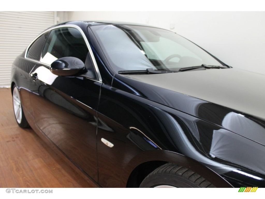 2008 3 Series 335i Coupe - Jet Black / Black photo #9
