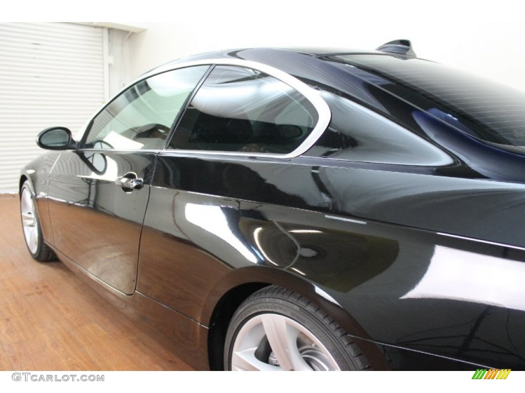 2008 3 Series 335i Coupe - Jet Black / Black photo #11