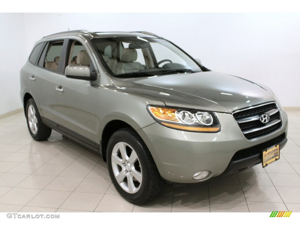 2008 Santa Fe SE 4WD - Natural Khaki Green / Beige photo #1