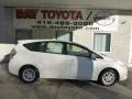 Blizzard White Pearl - Prius v Three Hybrid Photo No. 1