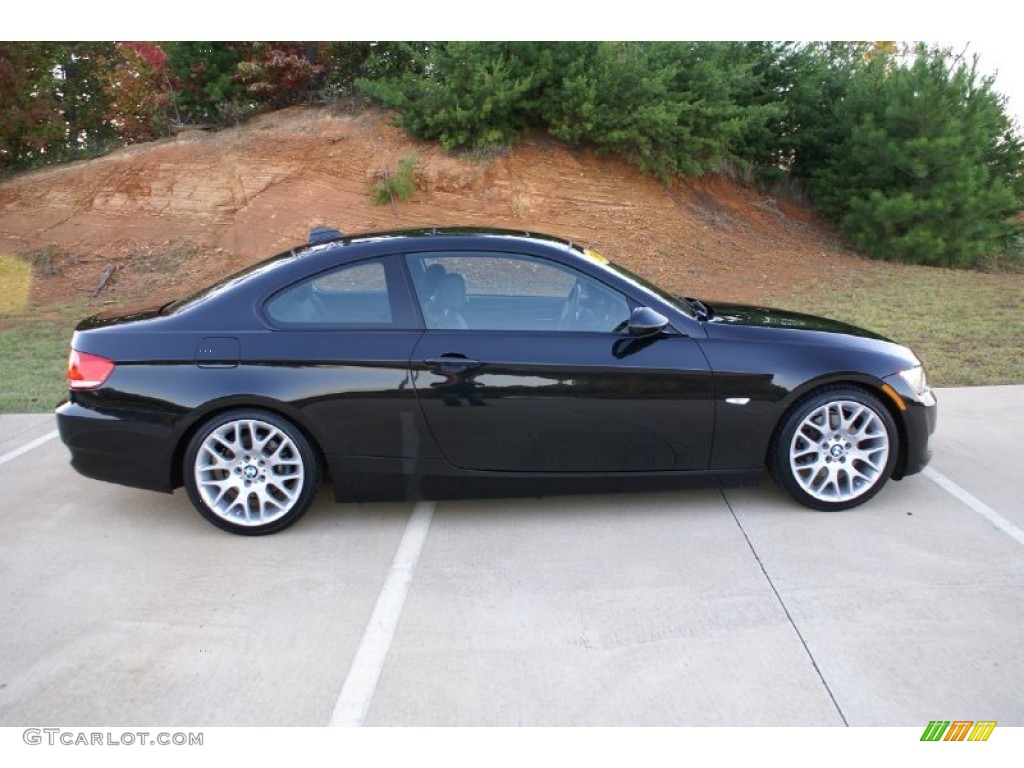 2009 3 Series 328i Coupe - Jet Black / Black photo #3