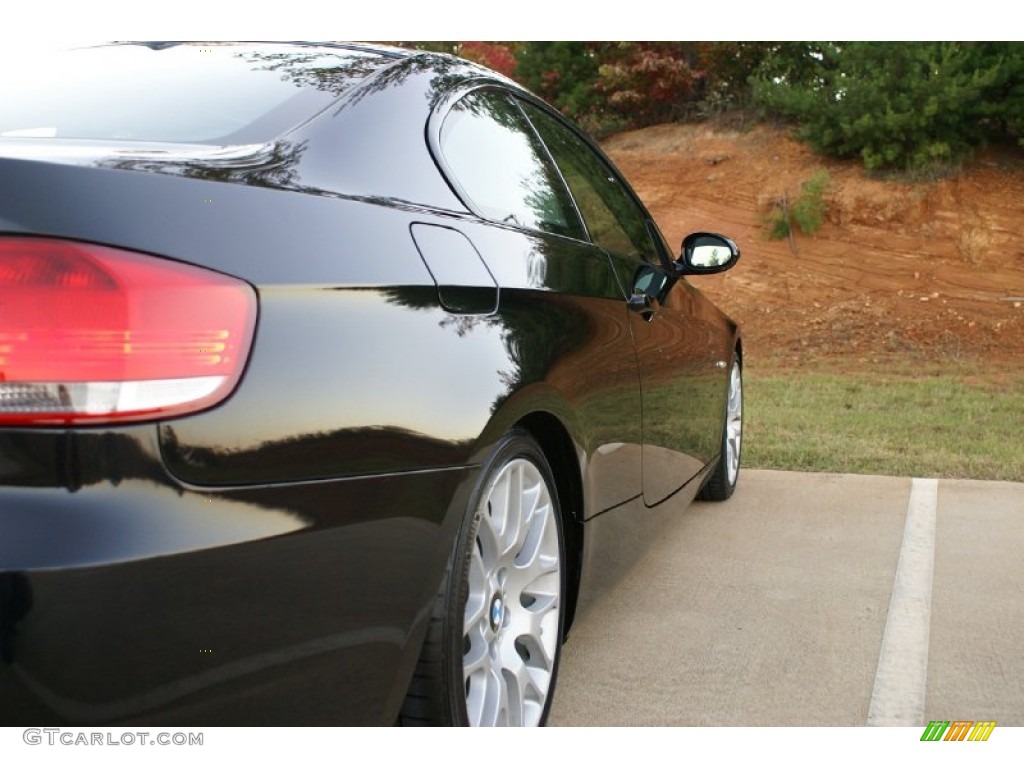 2009 3 Series 328i Coupe - Jet Black / Black photo #11
