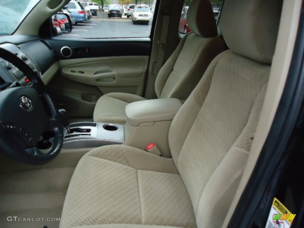 Sand Beige Interior 2010 Toyota Tacoma V6 SR5 Access Cab 4x4 Photo #72487393