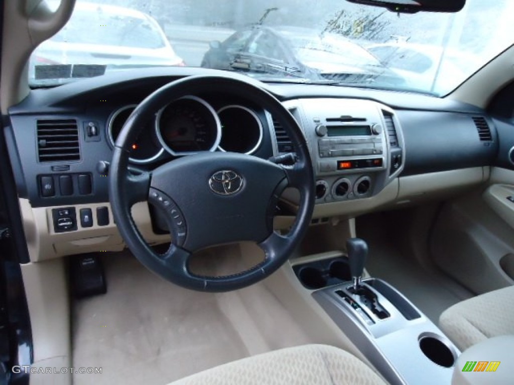 Sand Beige Interior 2010 Toyota Tacoma V6 SR5 Access Cab 4x4 Photo #72487435