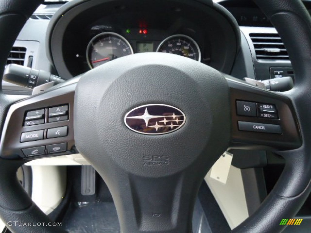 2013 Subaru XV Crosstrek 2.0 Premium Ivory Steering Wheel Photo #72487704