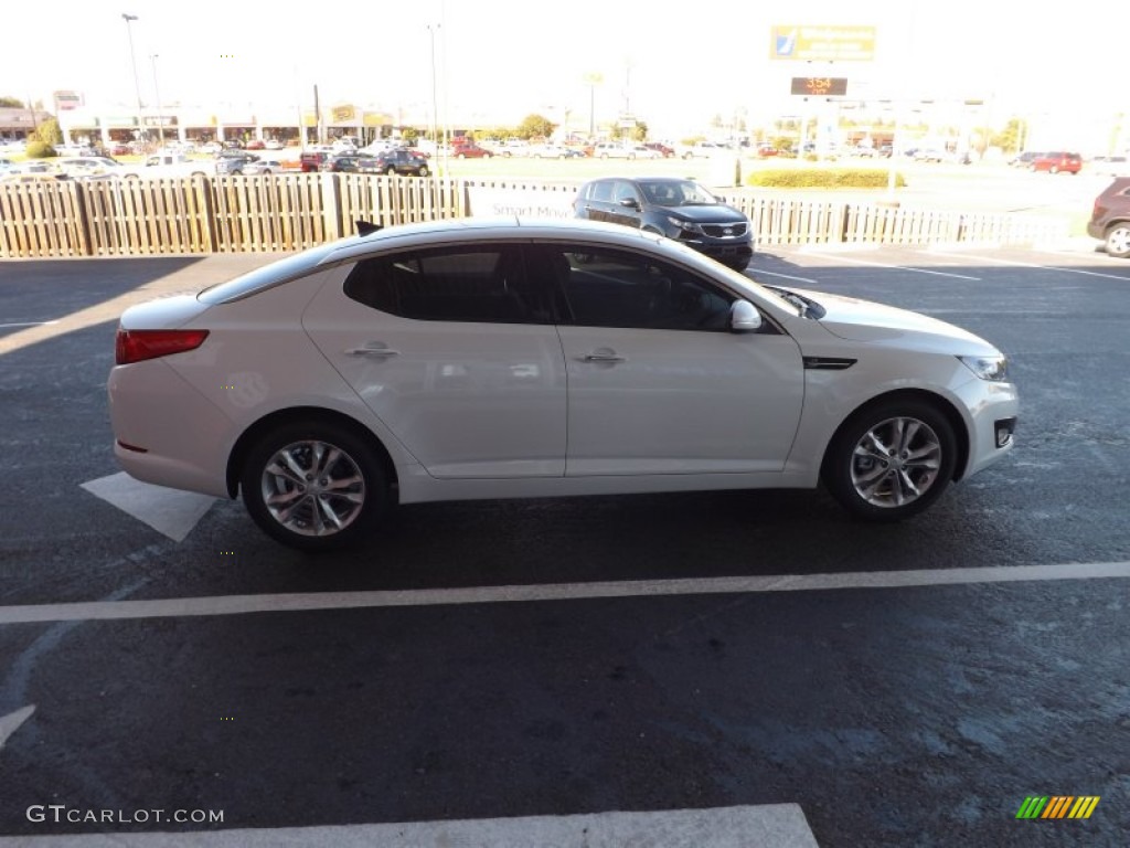 2013 Optima EX - Snow White Pearl / Beige photo #6