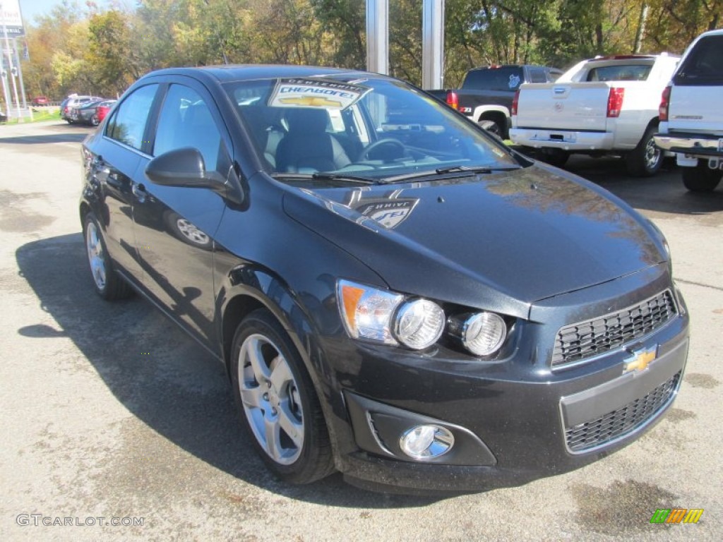 Black Granite Metallic 2013 Chevrolet Sonic LTZ Sedan Exterior Photo #72489910