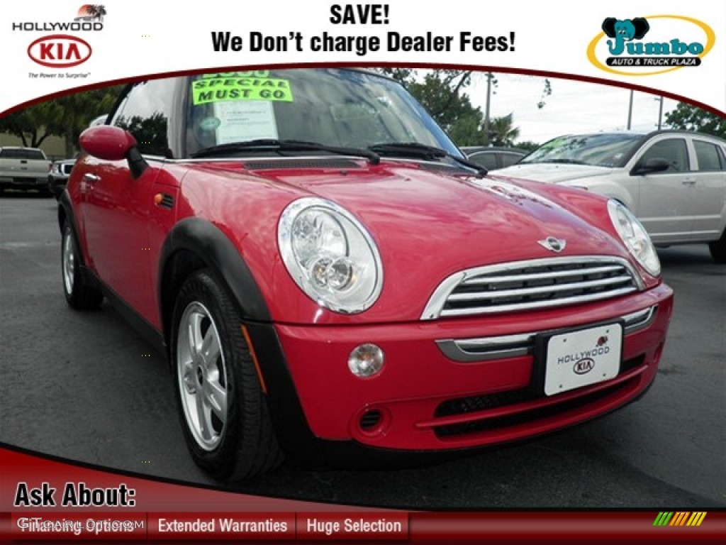 2006 Cooper Convertible - Chili Red / Black/Panther Black photo #1