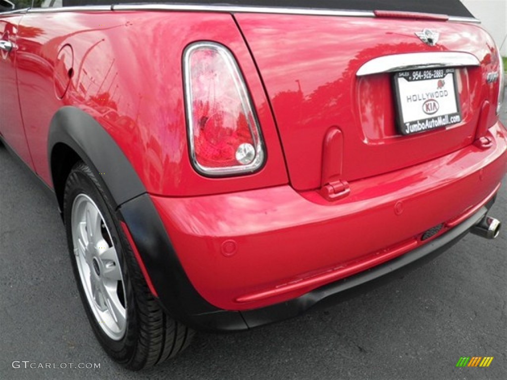 2006 Cooper Convertible - Chili Red / Black/Panther Black photo #14
