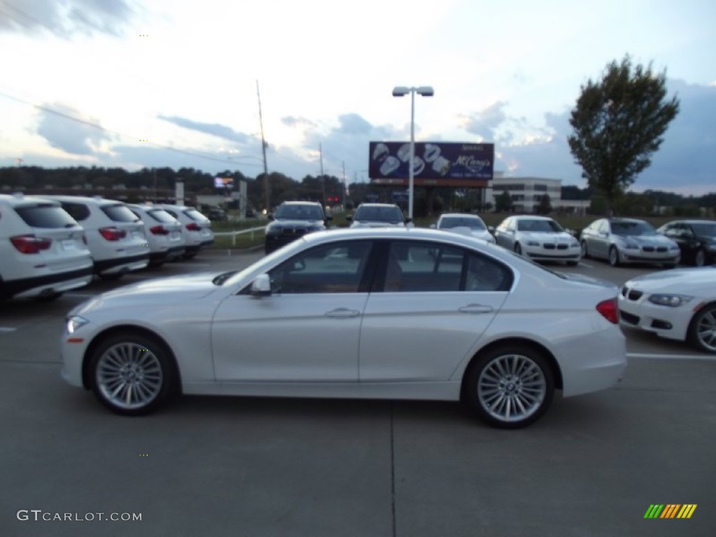 2013 3 Series 328i Sedan - Mineral White Metallic / Saddle Brown photo #5