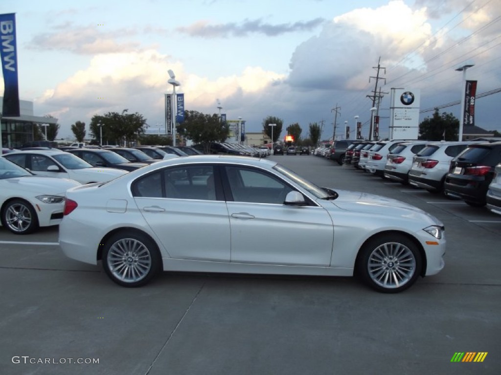 2013 3 Series 328i Sedan - Mineral White Metallic / Saddle Brown photo #6