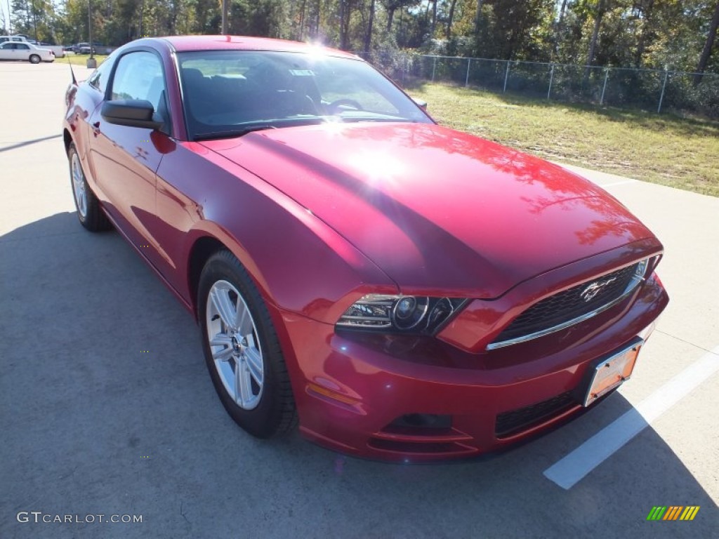 2013 Mustang V6 Premium Coupe - Red Candy Metallic / Charcoal Black photo #1
