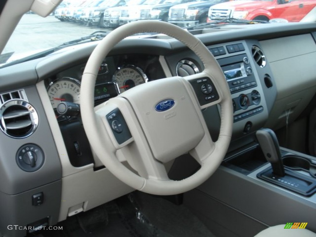 2013 Ford Expedition EL XLT 4x4 Stone Steering Wheel Photo #72492049