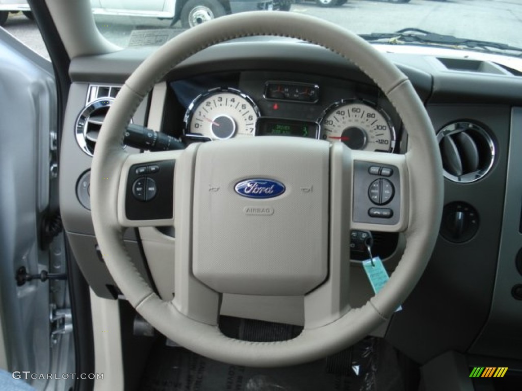 2013 Ford Expedition EL XLT 4x4 Stone Steering Wheel Photo #72492214