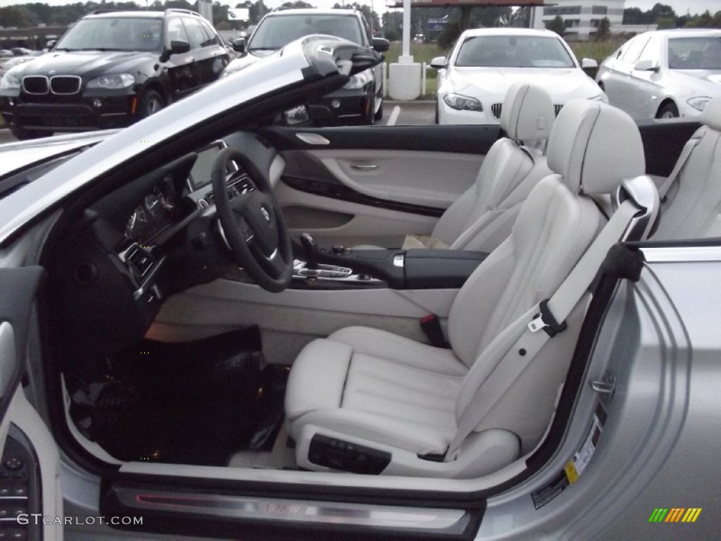Ivory White Interior 2013 BMW 6 Series 650i Convertible Photo #72492973