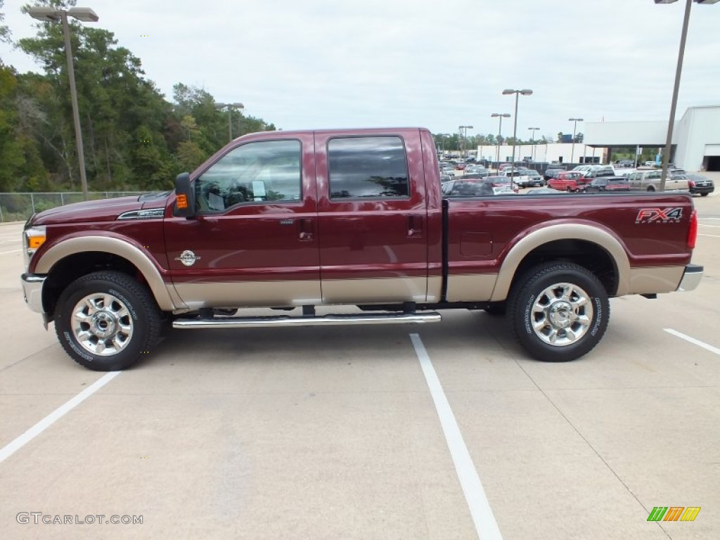 Autumn Red Metallic 2012 Ford F250 Super Duty Lariat Crew Cab 4x4 Exterior Photo #72493309