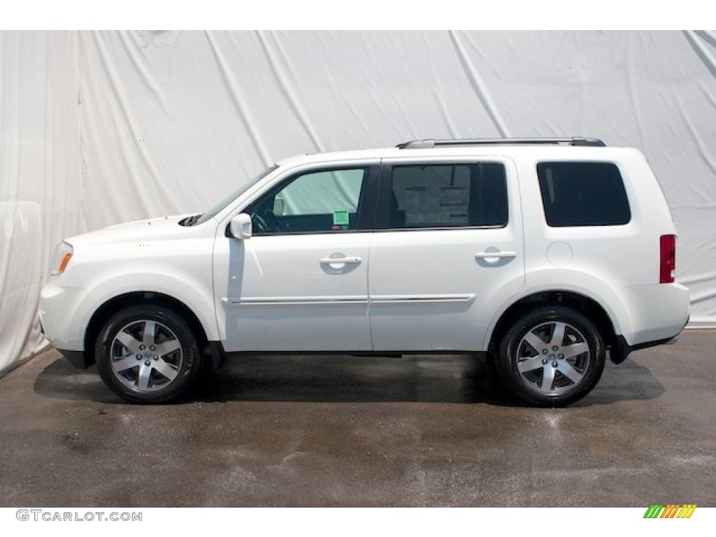 White Diamond Pearl 2013 Honda Pilot Touring Exterior Photo #72493459