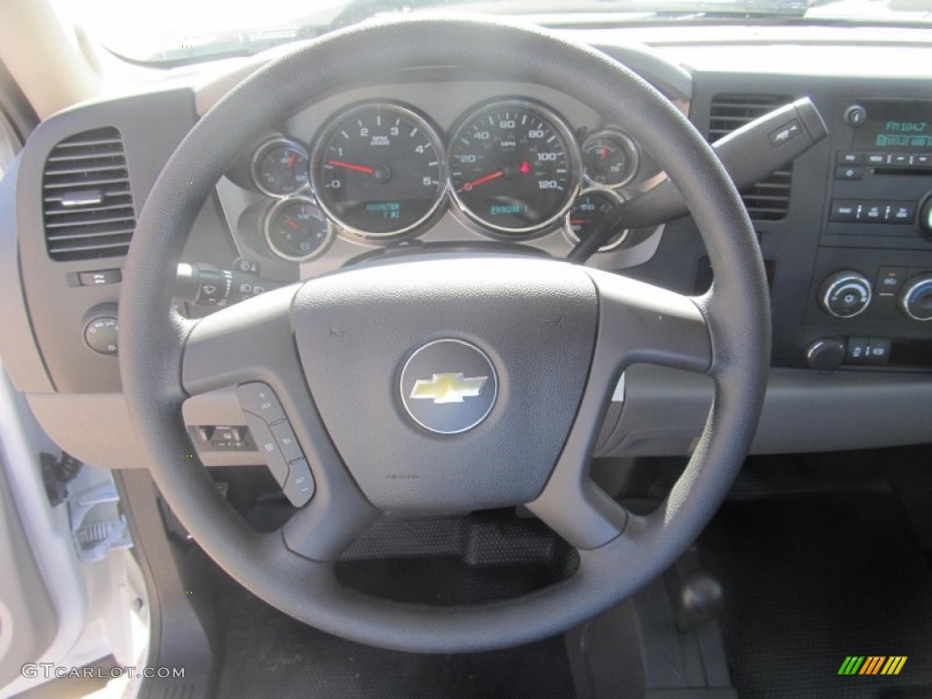 2013 Chevrolet Silverado 2500HD LS Crew Cab 4x4 Dark Titanium Steering Wheel Photo #72493945