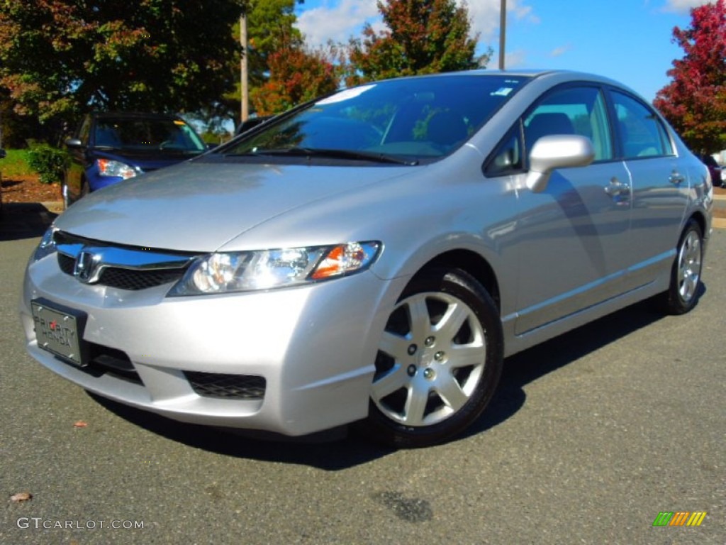 2011 Civic LX Sedan - Alabaster Silver Metallic / Gray photo #1