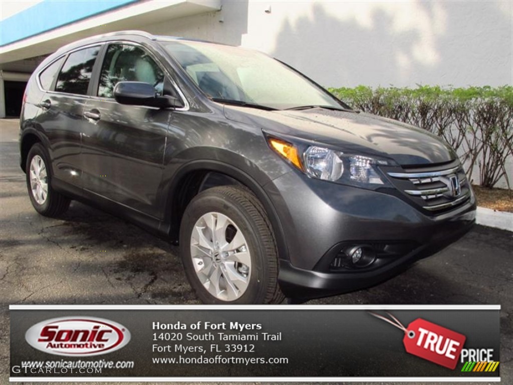 2013 CR-V EX-L AWD - Polished Metal Metallic / Gray photo #1