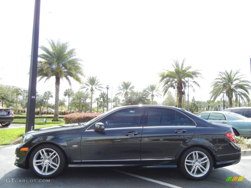 Magnetite Black Metallic 2012 Mercedes-Benz C 250 Luxury Exterior Photo #72495322