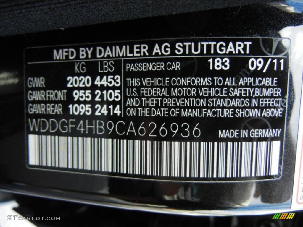 2012 C Color Code 183 for Magnetite Black Metallic Photo #72495856