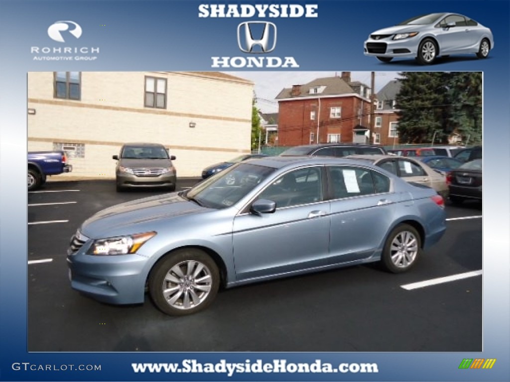 2011 Accord EX-L V6 Sedan - Celestial Blue Metallic / Black photo #1