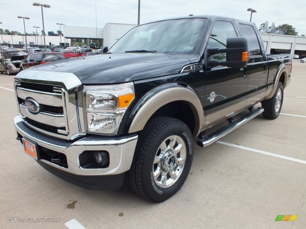 Green Gem Metallic 2012 Ford F250 Super Duty Lariat Crew Cab 4x4 Exterior Photo #72496654