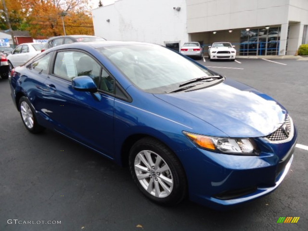 Dyno Blue Pearl 2012 Honda Civic EX Coupe Exterior Photo #72497259