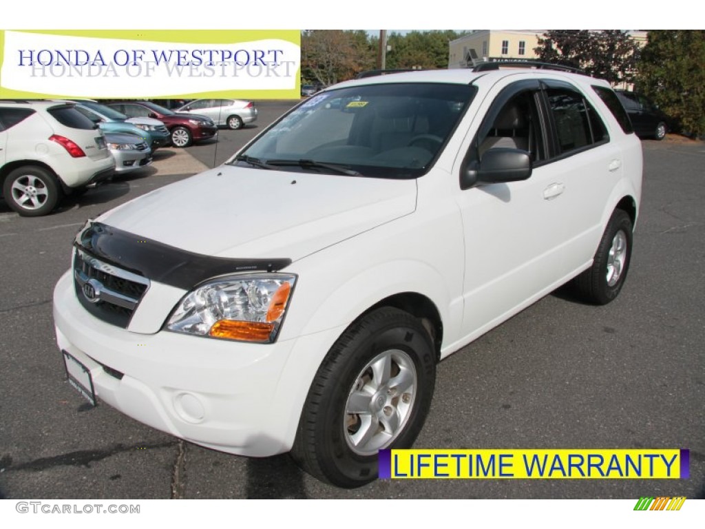 2009 Sorento LX 4x4 - Clear White / Gray photo #1