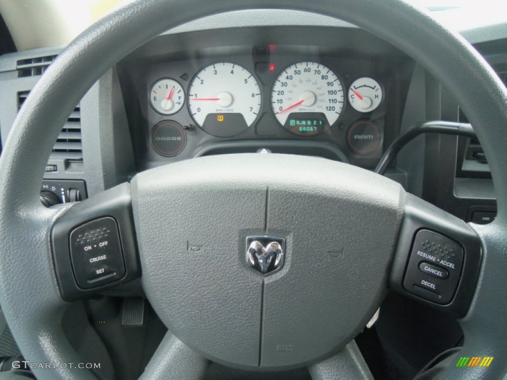 2008 Ram 1500 ST Quad Cab 4x4 - Bright White / Medium Slate Gray photo #10