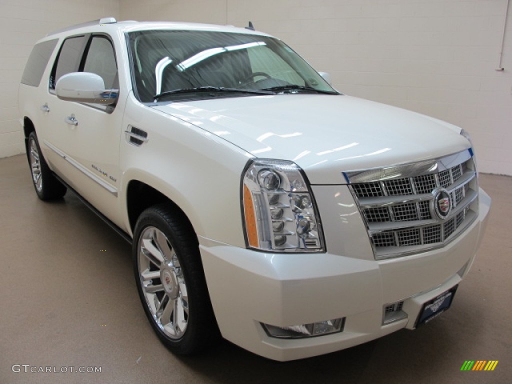 2010 Escalade ESV Platinum AWD - White Diamond / Cocoa/Light Linen photo #1