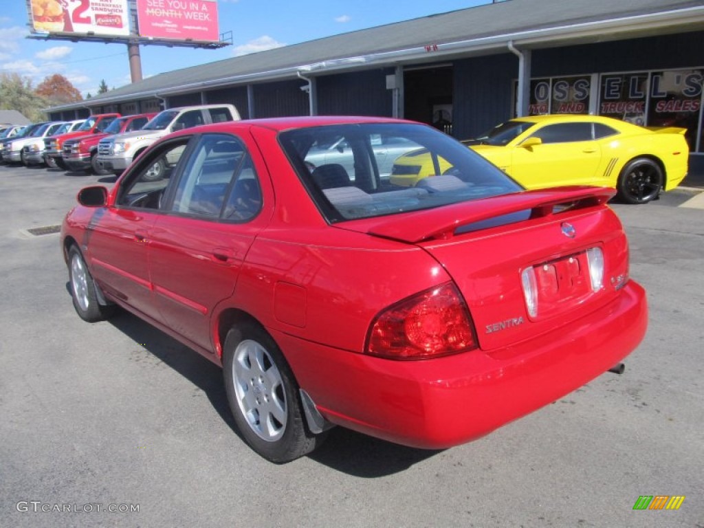 2005 Sentra 1.8 S Special Edition - Code Red / Charcoal photo #3