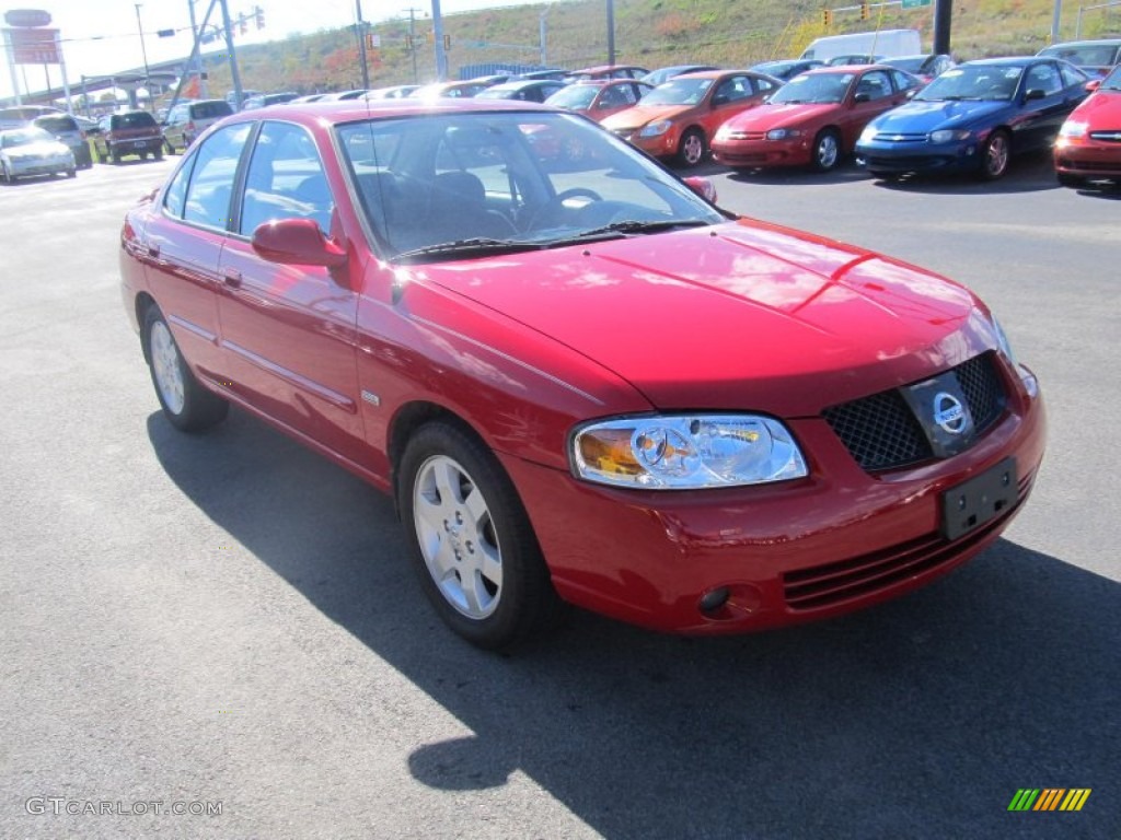 2005 Sentra 1.8 S Special Edition - Code Red / Charcoal photo #6