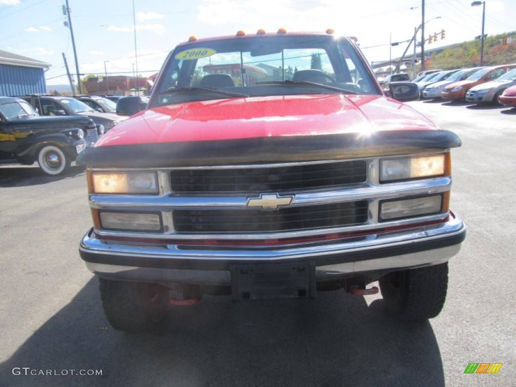 2000 Silverado 2500 Regular Cab 4x4 - Victory Red / Graphite photo #8