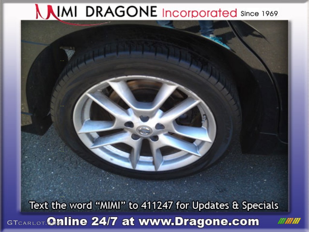 2009 Maxima 3.5 S - Super Black / Caffe Latte photo #8