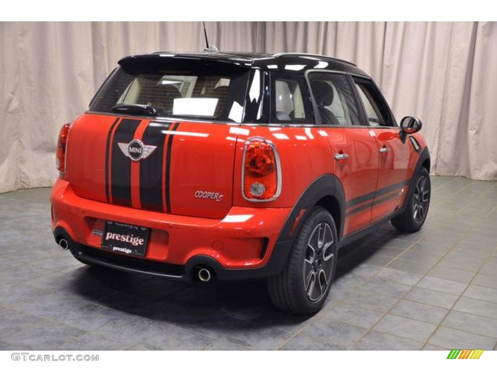 2012 Cooper S Countryman All4 AWD - Chili Red / Carbon Black photo #14