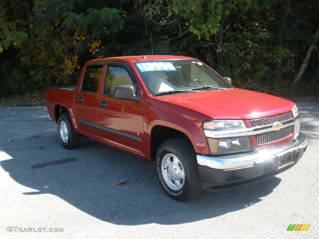 2006 Colorado Crew Cab - Cherry Red Metallic / Light Cashmere photo #1