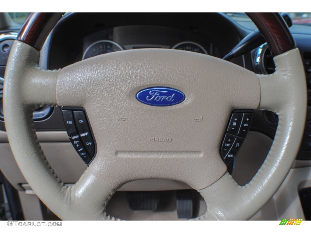 2006 Ford Expedition Limited 4x4 Medium Parchment Steering Wheel Photo #72505914