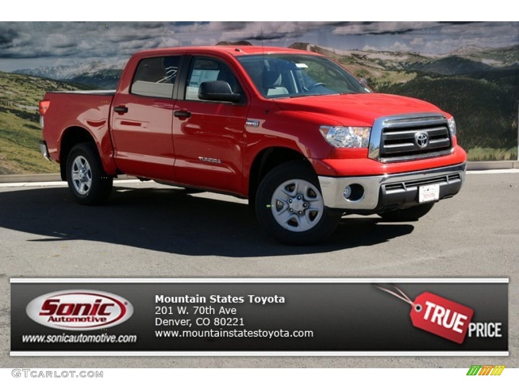 2013 Tundra CrewMax 4x4 - Radiant Red / Graphite photo #1