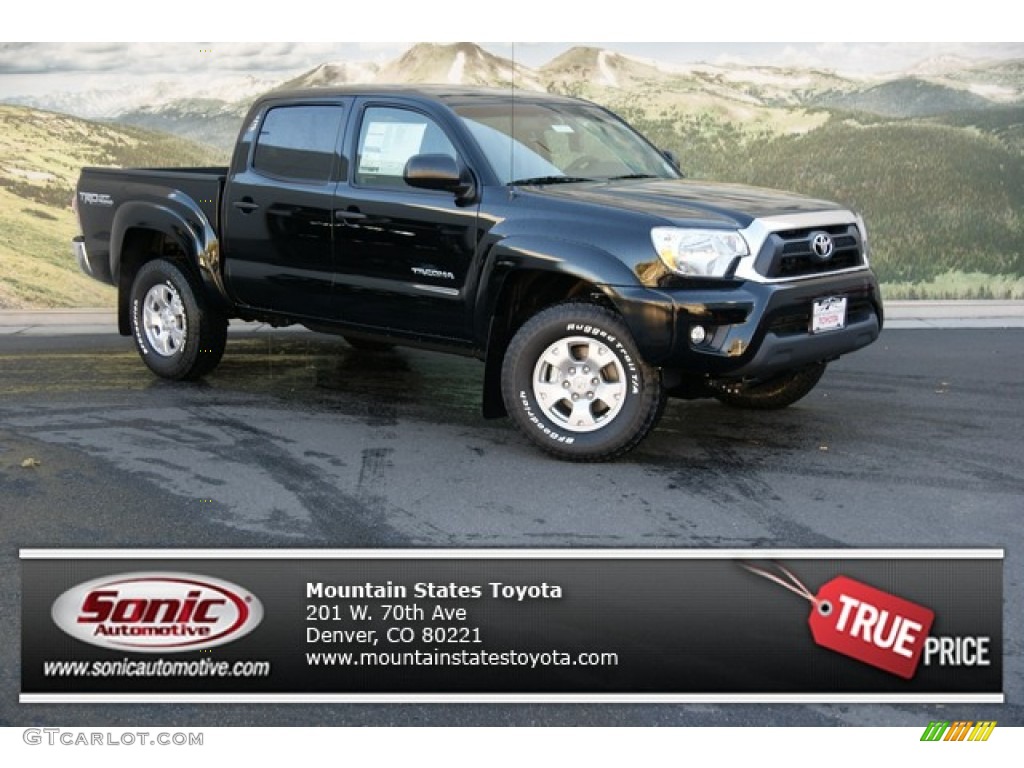 2013 Tacoma V6 TRD Double Cab 4x4 - Black / Graphite photo #1