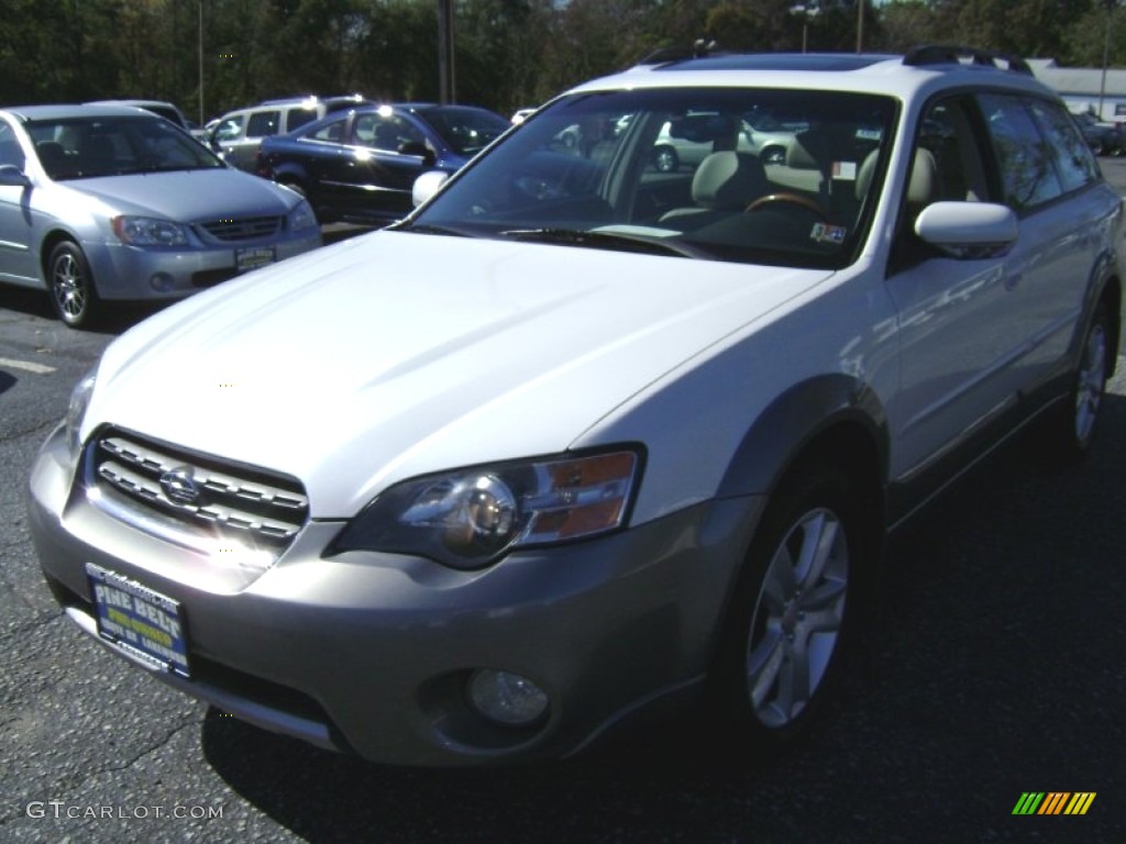 2005 Outback 3.0 R VDC Limited Wagon - Satin White Pearl / Taupe photo #1