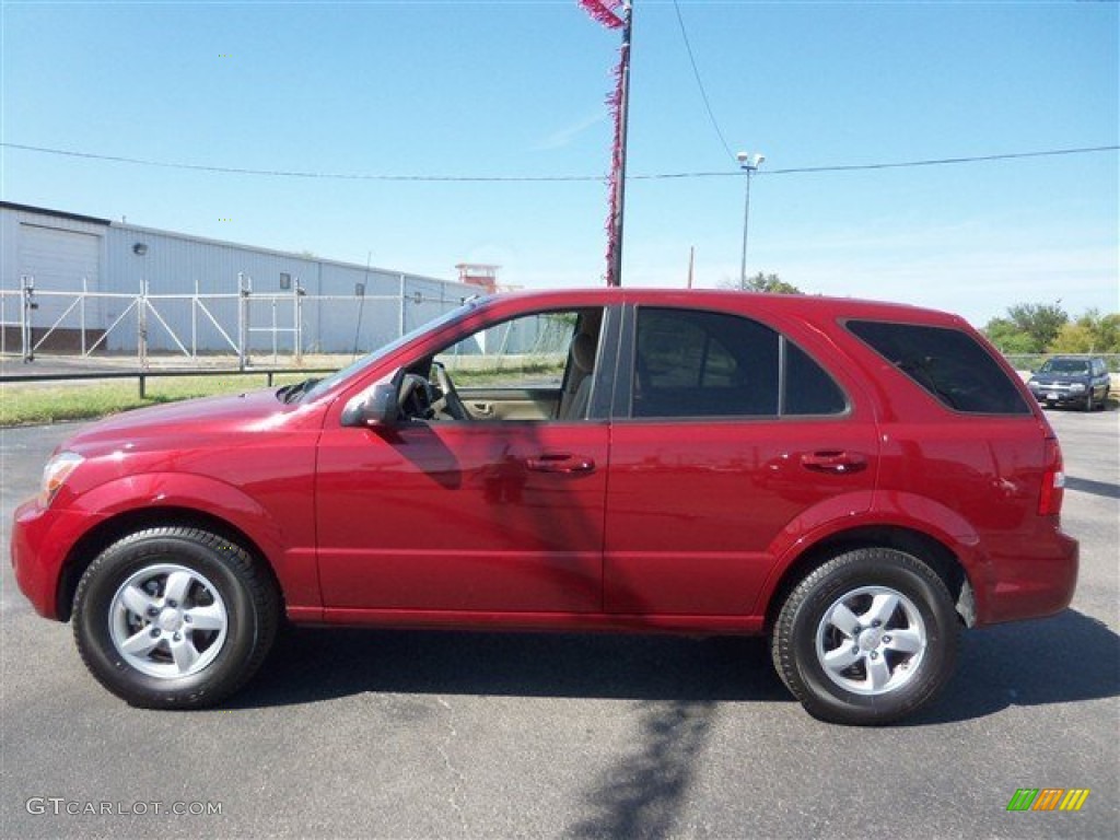 2009 Sorento LX - Spicy Red / Beige photo #4